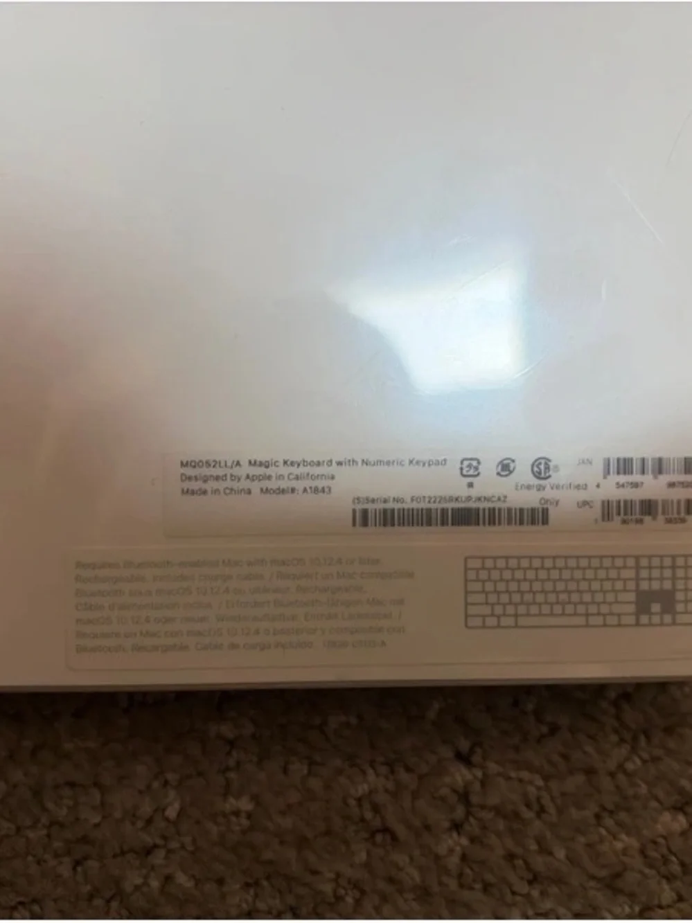 Apple Magic Keyboard with Numeric Keypad Magic Mouse - White